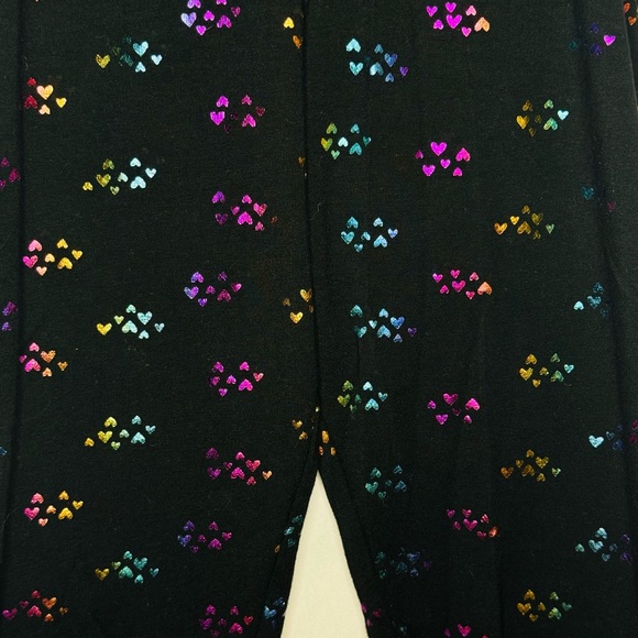 Cat & Jack Girls Leggings Bundle of 3, Floral, Heart, Rainbow Leggings, size m,8 - Picture 3 of 16